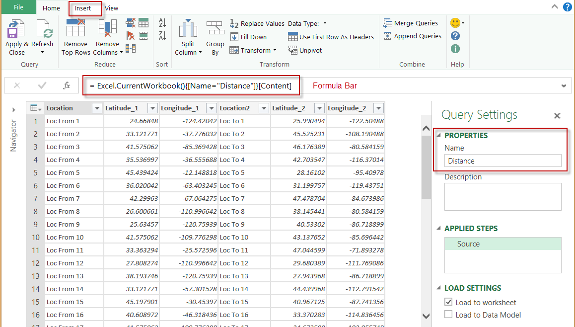 Use Power Query To Calculate Distance Girls With Power Tools